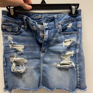 American eagle jean skirt